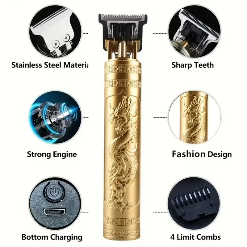 Máquina barbería Eléctrica para Hombres Vintage T9 2026