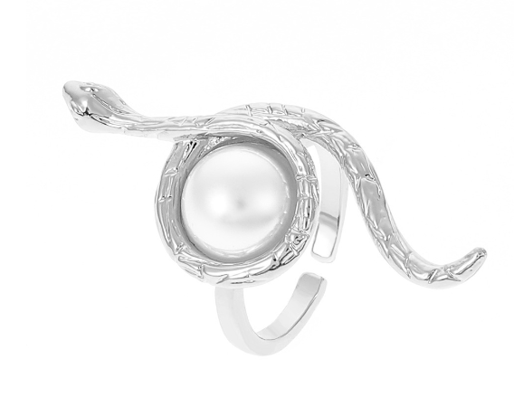 Anillo Perla Envuelto en Serpiente Fashion Minority